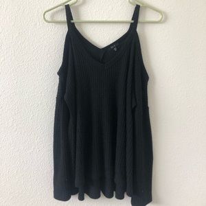 Long sleeve shoulderless top